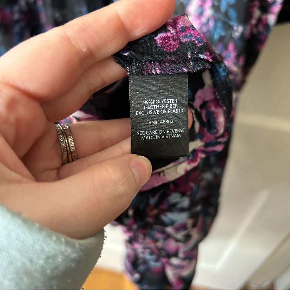 Torrid black floral clip dot long bell sleeve kimono womens 1X NWT - Picture 11 of 11